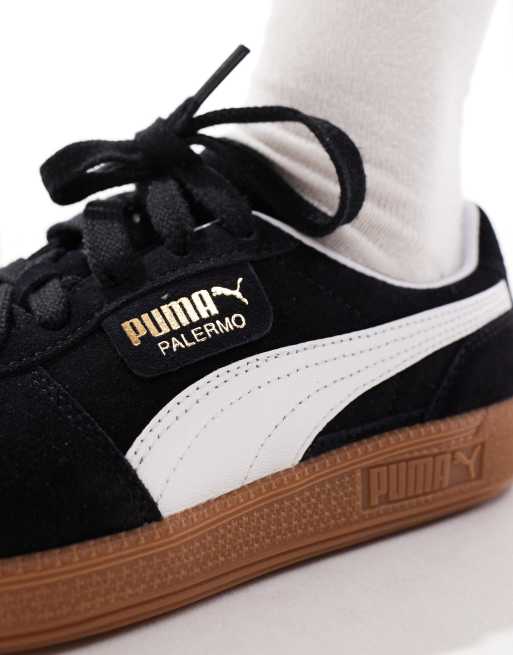 Puma Palermo, zapatillas Negro Piel y textil