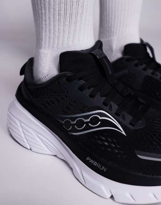 Zapatillas de deporte negras y blancas para correr Guide 18 de Saucony, 4 de 5