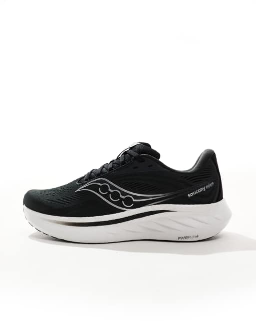 Zapatillas de deporte negras y blancas para correr Ride 18 de Saucony, 2 de 5