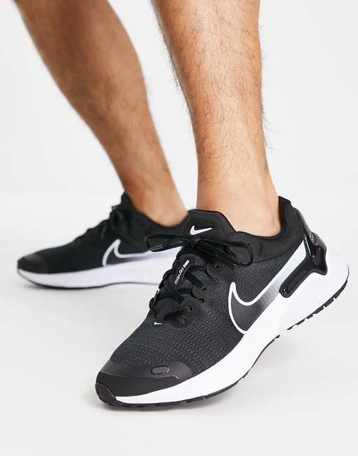 Contemporáneo Extremistas Algún día Zapatillas de deporte negras y blancas Renew Run 3 de Nike Running | ASOS