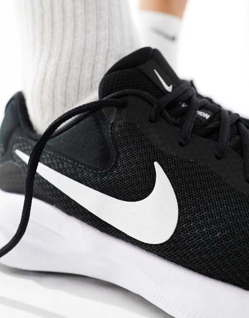 Zapatillas de deporte negras y blancas Revolution 7 de Nike Running, 4 de 5
