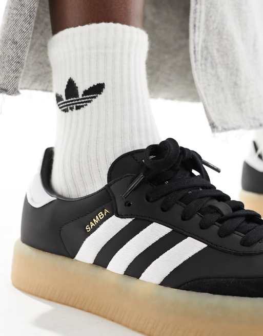 Zapatillas de deporte negras y blancas Sambae de adidas Originals ASOS