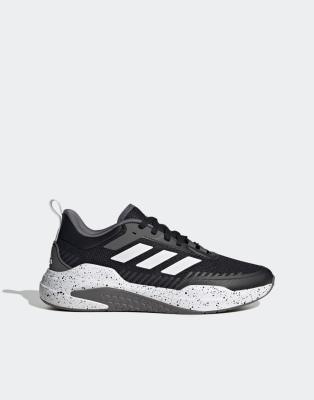 Zapatillas de deporte negras y blancas Trainer V de adidas Training