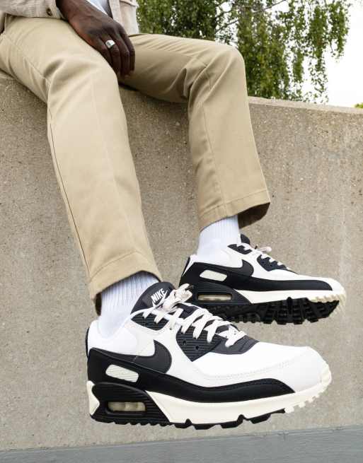 Air max 90 on sale blanca y negra