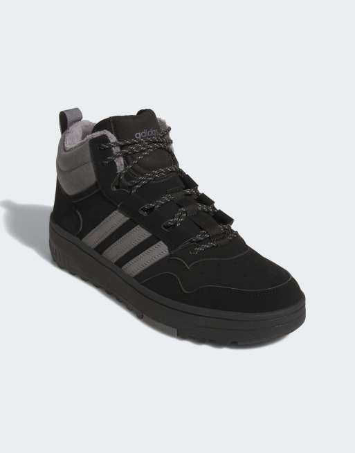 Zapatillas de deporte negras y grises de media caña Hoops 4.0 de adidas Performance