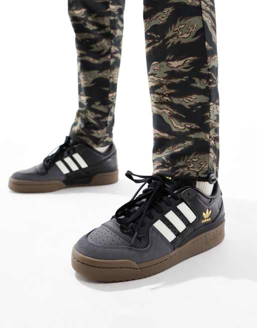 Zapatillas de deporte negras y grises Forum Low de adidas Originals