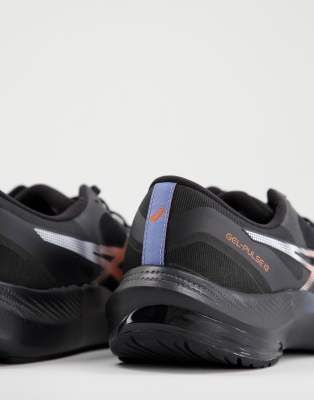 asics negras y naranjas