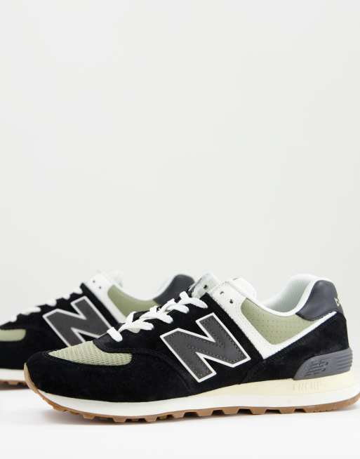 Sucio Corrección inflación Zapatillas de deporte negras y plateadas 574 de New Balance | ASOS