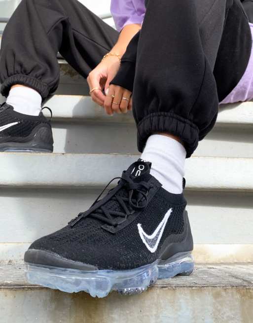 Zapatillas de deporte negras y plateadas Air Vapormax 2021 FK de Nike