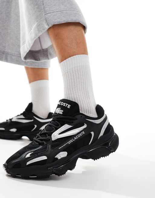 Zapatillas de deporte negras y plateadas L003 2K24 de Lacoste