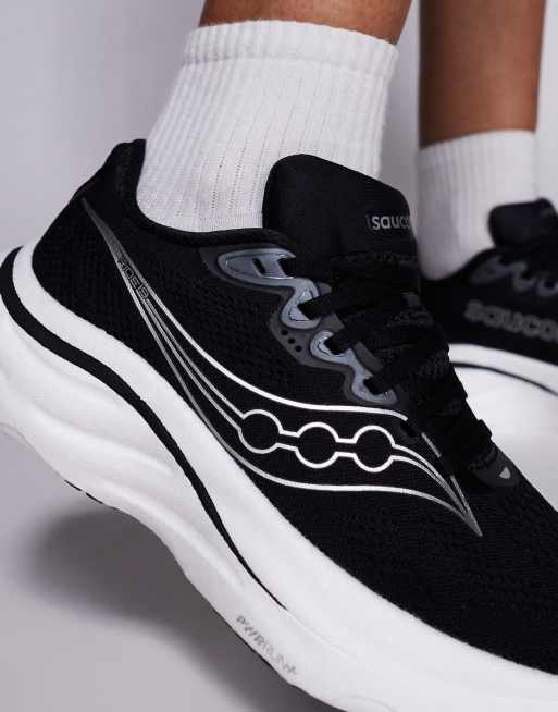 Zapatillas de deporte negras y plateadas para correr Ride 19 de Saucony, 5 de 5
