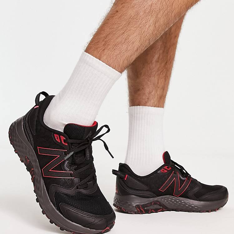 Adiccion Pronombre Inevitable Zapatillas de deporte negras y rojas 410 Trail de New Balance Running | ASOS