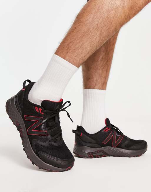 Zapatillas de deporte negras y rojas New Running | ASOS