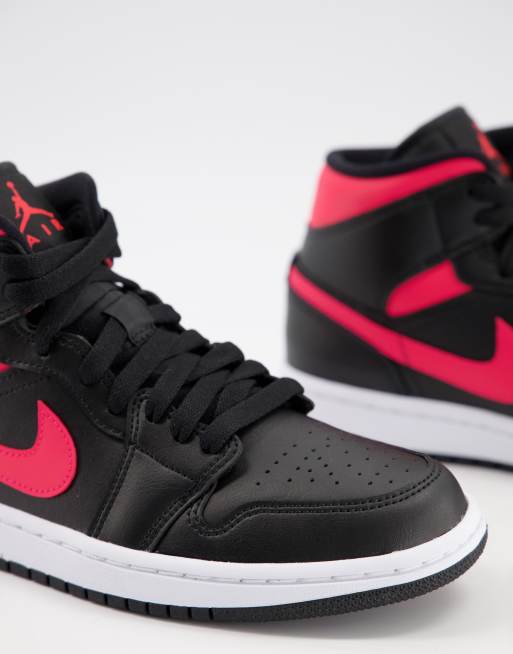 Zapatillas de deporte negras y rojas de media ca a Air Jordan 1 de