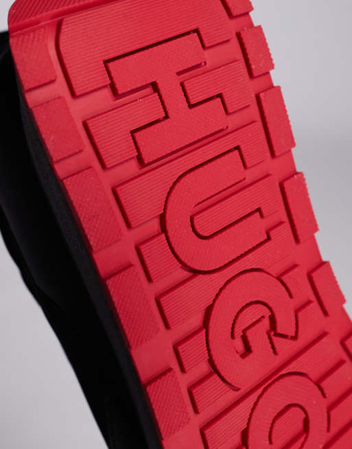 Zapatillas de deporte negras y rojas Icelin Runn de HUGO Red, 4 de 5