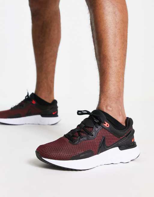 Zapatillas de deporte negras y rojas Miler 3 de Running ASOS