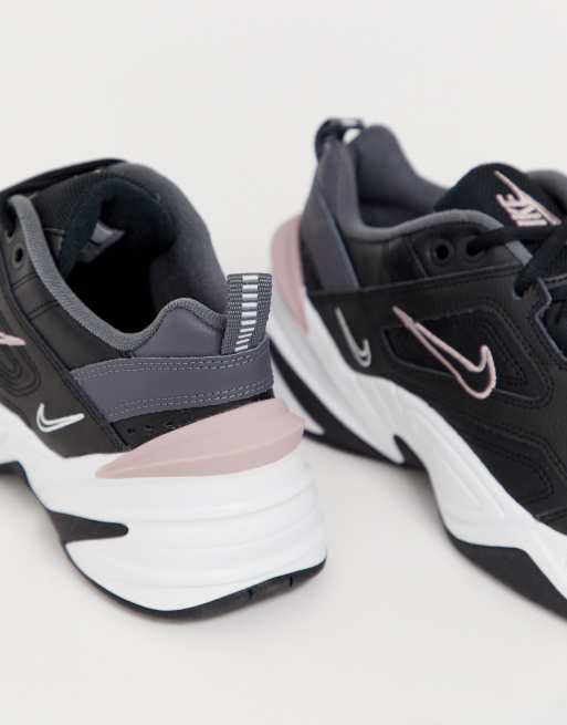 Zapatillas de deporte negras y rosas M2K Tekno de Nike ASOS