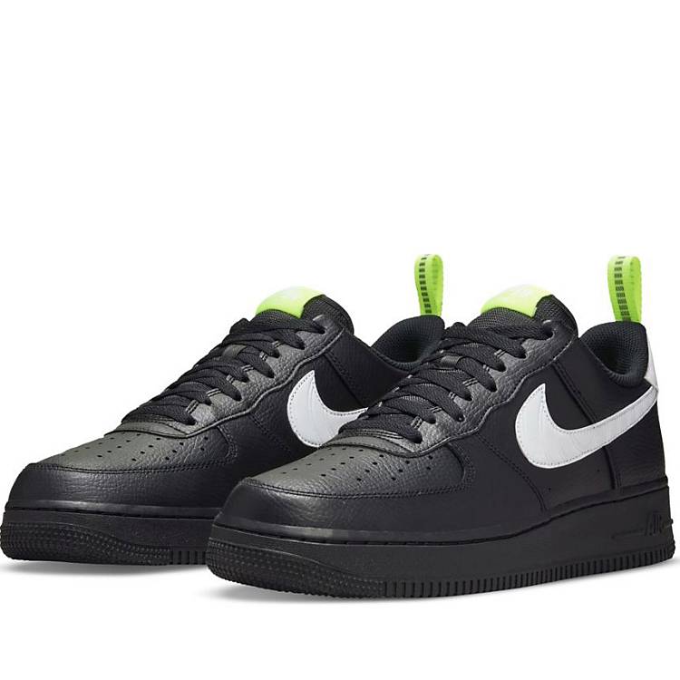 Ojalá soltero Explícito Zapatillas de deporte negras y verde lima Air Force 1 SE de Nike | ASOS