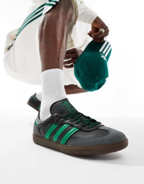 Zapatillas de deporte negras y verdes Samba OG de adidas Originals - view 1