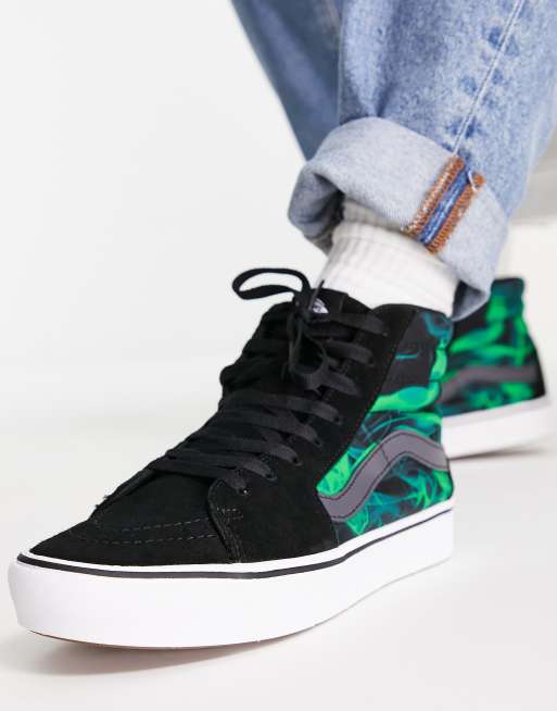 Zapatillas vans 2025 negras y verdes