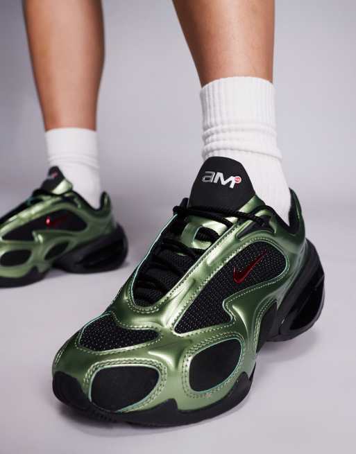 Zapatillas de deporte negras y verdes unisex Air Max Muse de Nike, 3 de 5