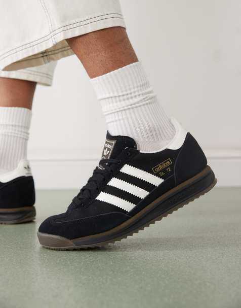 Zapatillas de deporte negro básico, blanco hueso y verde cargo SL 72 RS de adidas Originals - view 1