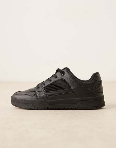 Zapatillas de deporte negro uniforme con diseño de paneles de ASOS DESIGN - view 1