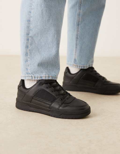 Zapatillas de deporte negro uniforme con diseño de paneles de ASOS DESIGN, 5 de 5