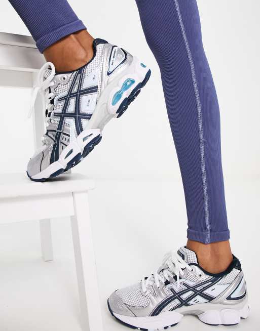 Zapatillas de deporte plateadas y azules Gel-Nimbus 9 de Asics , 4 de 4