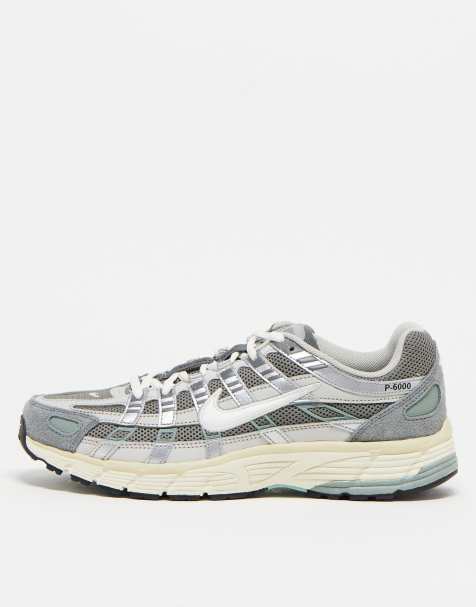 Zapatillas de deporte plateadas y blanco hueso P-6000 de Nike - view 1