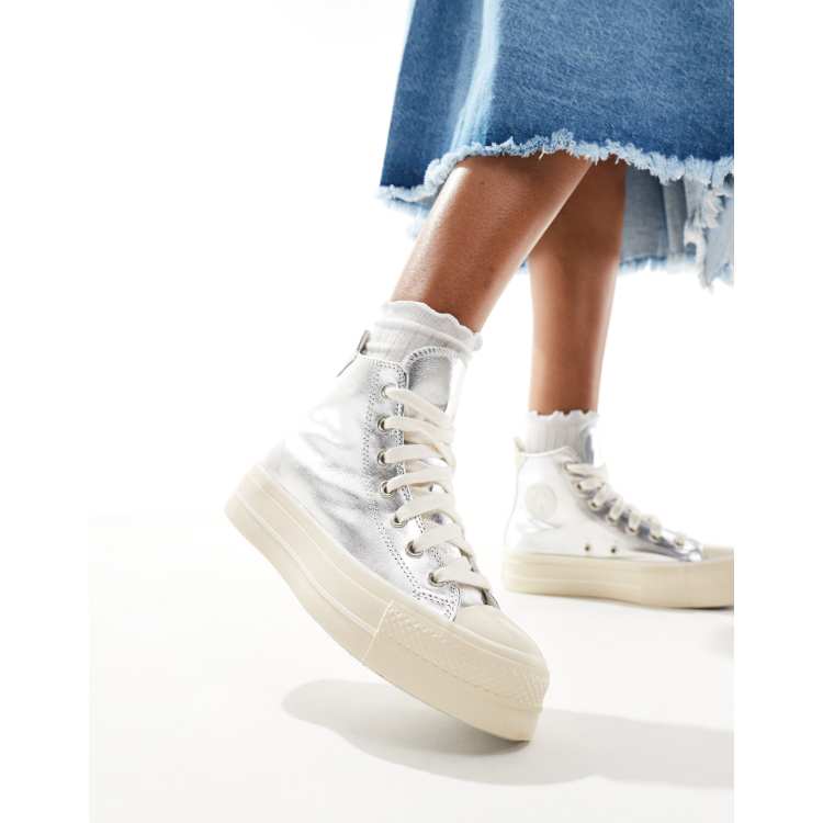 Converse plateado clearance