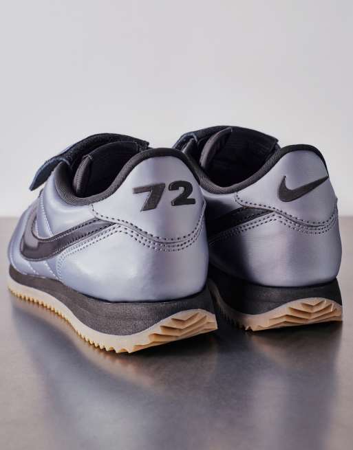 Nike cortez blancas y plateadas best sale