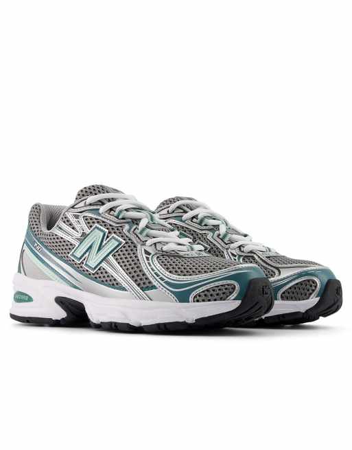 Turquesa Zapatilla Gris Y Azul Zapatillas Blancas Con Azul