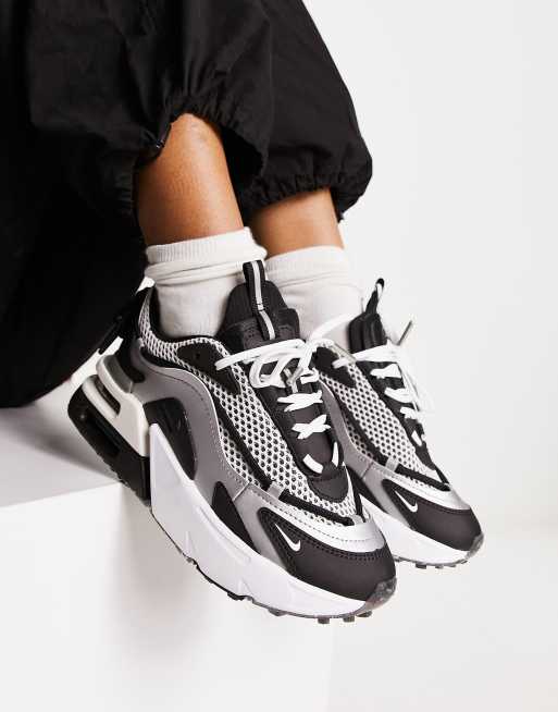 Pantera terrorista error Zapatillas de deporte plateado metalizado y negras Air Max Furyosa de Nike  | ASOS