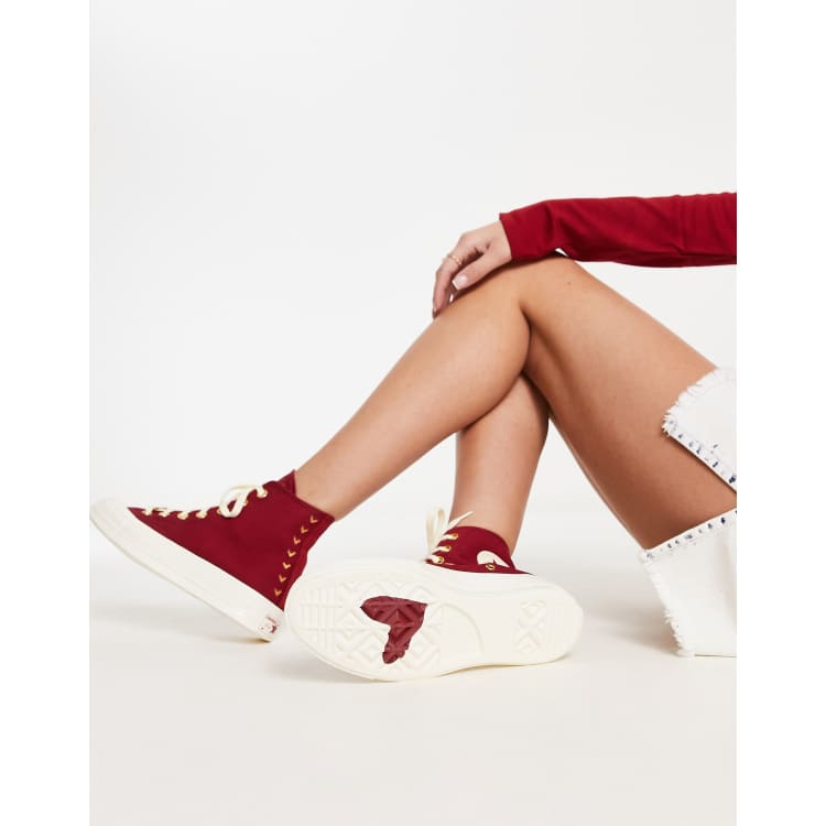 Converse con el corazon rojo new arrivals