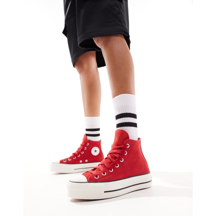 Converse rojos sin cordones clearance