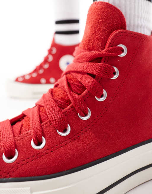 Converse rojos sin outlet cordones