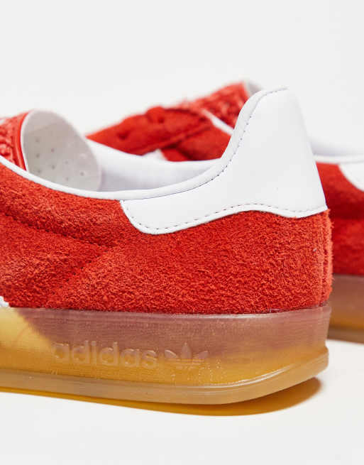 Zapatillas de deporte rojas con suela de goma Gazelle Indoor de adidas  Originals