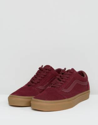 vans burdeos suela marron