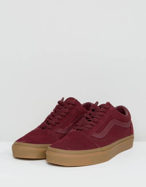 Zapatillas de deporte rojas con suela de goma VA38G1POB Old Skool Vans | ASOS