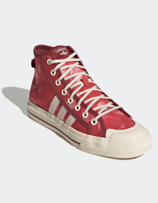 Zapatillas de deporte rojas Nizza Hi RF de adidas Originals