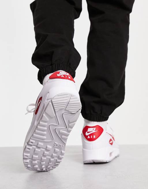 Zapatillas de deporte rojas y blancas Air Max 90 de Nike ASOS