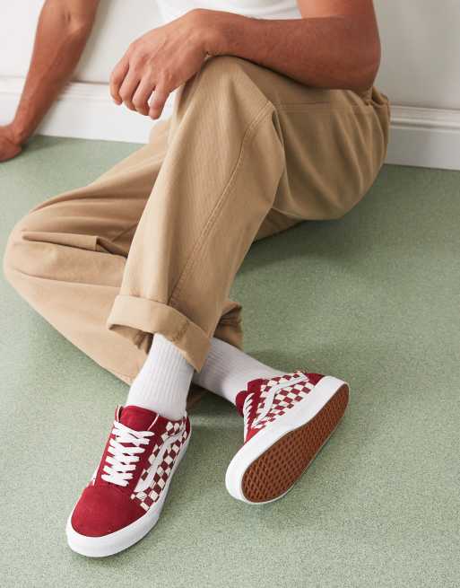 Zapatillas de deporte rojas y blancas Old Skool de Vans, 3 de 5