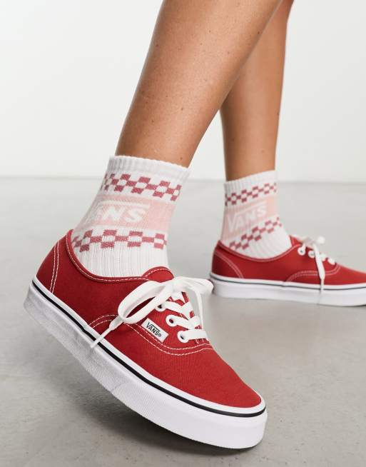 Zapatillas de deporte rojo Bossa Nova de Vans Authentic ASOS