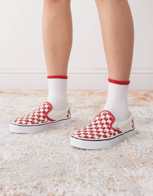 Zapatillas de deporte rojo carrera sin cierres de Vans Classic