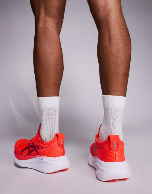 Zapatillas de deporte rojo llama y negras para correr Gel-Nimbus 27 de Asics, 5 de 5