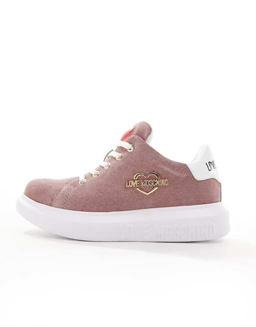 Zapatillas de deporte rosa oscuro con logo de Love Moschino, 2 de 5