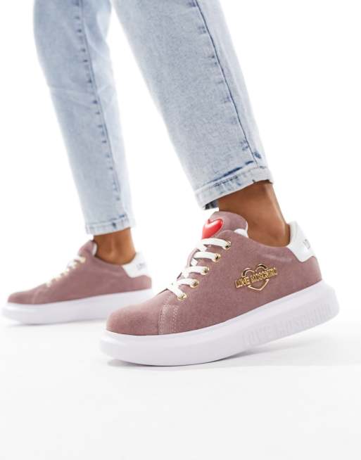 Zapatillas de deporte rosa oscuro con logo de Love Moschino, 5 de 5