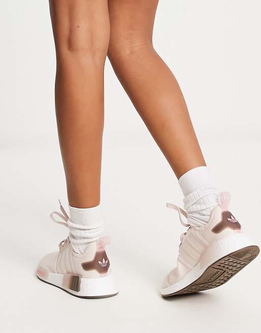 Adidas nmd mujer shop blancas y rosas