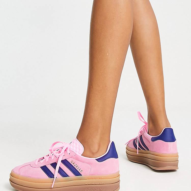 Zapatillas de deporte rosas con plataforma de goma Gazelle Bold de adidas | ASOS